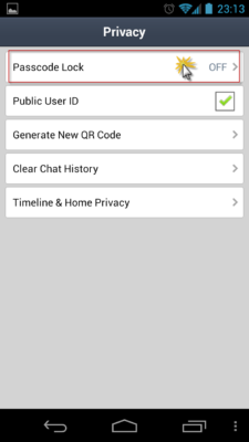 ตั้งรหัสผ่าน line